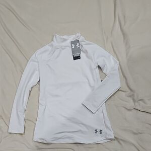 Under Armour White Mock Neck Long Sleeve